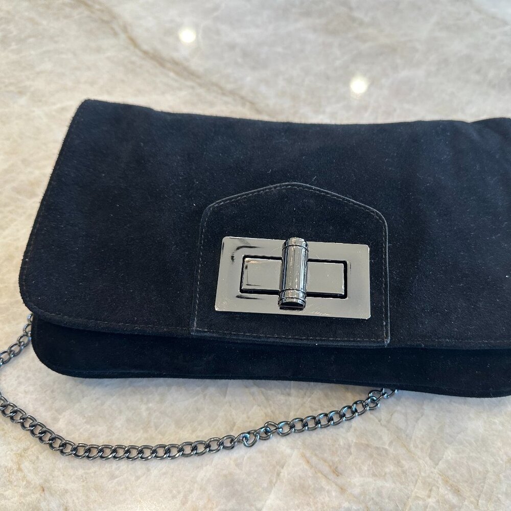 Marmi Suede Clutch/Shoulder Bag